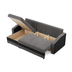 ORION Corner Sofa, Filling - Foam, Color - GRAY + BLACK ORION Corner Sofa, Filling - Foam, Color - GRAY + BLACK