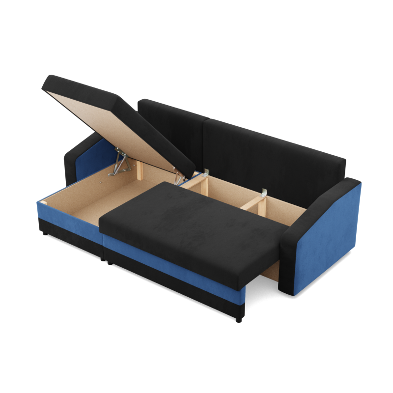 ORION Corner Sofa, Filling - Foam, Color - BLACK + INK ORION Corner Sofa, Filling - Foam, Color - BLACK + INK