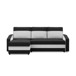 ORION Corner Sofa, Filling - Foam, Color - BLACK + WHITE ORION Corner Sofa, Filling - Foam, Color - BLACK + WHITE