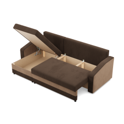 ORION Corner Sofa, Filling - Foam, Color - BROWN + CAPPUCCINO ORION Corner Sofa, Filling - Foam, Color - BROWN + CAPPUCCINO