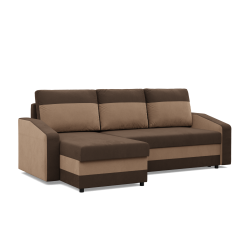 ORION Corner Sofa, Filling - Foam, Color - BROWN + CAPPUCCINO