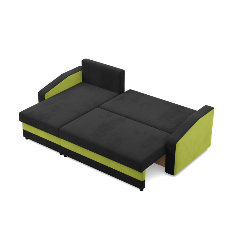 ORION Corner Sofa, Filling - Foam, Color - BLACK + LIME ORION Corner Sofa, Filling - Foam, Color - BLACK + LIME