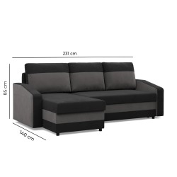 ORION Corner Sofa, Filling - Foam, Color - BLACK + FUCHSIA ORION Corner Sofa, Filling - Foam, Color - BLACK + FUCHSIA