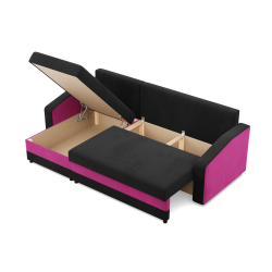 ORION Corner Sofa, Filling - Foam, Color - BLACK + FUCHSIA ORION Corner Sofa, Filling - Foam, Color - BLACK + FUCHSIA