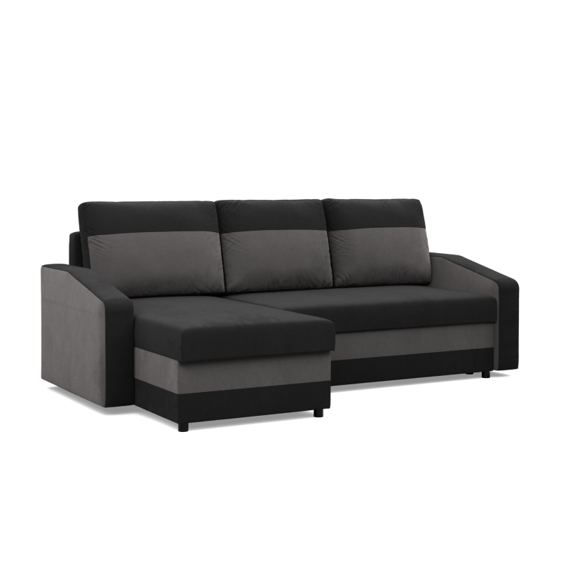 ORION Corner Sofa, Filling - Foam, Color - BLACK + GRAY ORION Corner Sofa, Filling - Foam, Color - BLACK + GRAY