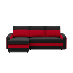 ORION Corner Sofa, Filling - Foam, Color - BLACK + RED ORION Corner Sofa, Filling - Foam, Color - BLACK + RED