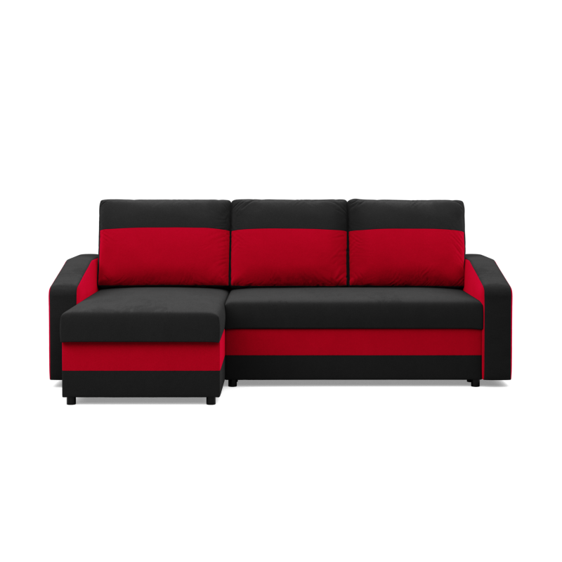 ORION Corner Sofa, Filling - Foam, Color - BLACK + RED ORION Corner Sofa, Filling - Foam, Color - BLACK + RED