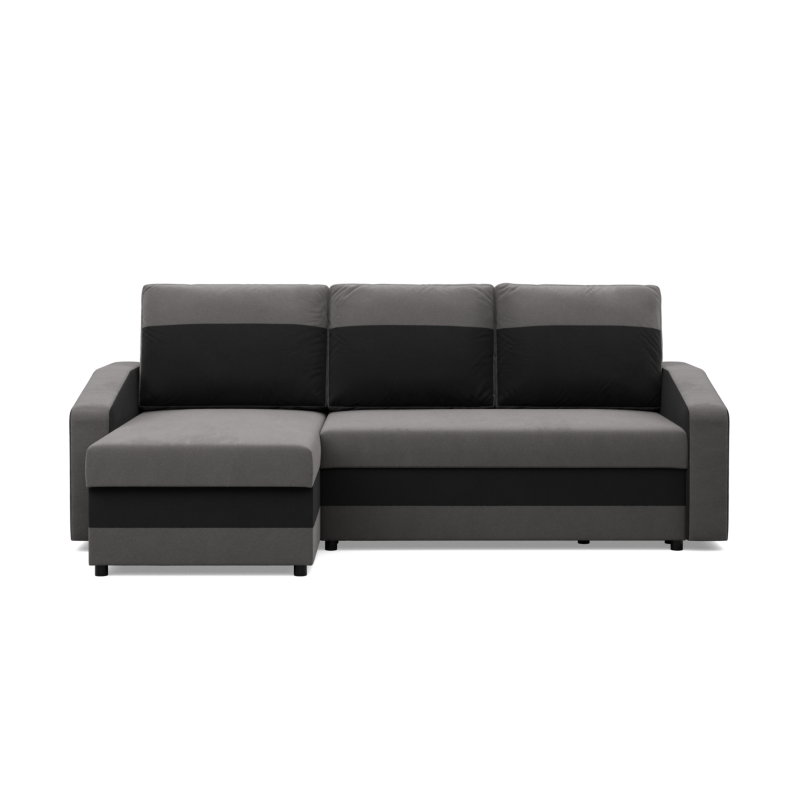 ORION Corner Sofa, Filling - Spring, Color - GRAY + BLACK ORION Corner Sofa, Filling - Spring, Color - GRAY + BLACK