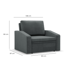Fotel rozkładany Orbit 80 , Kolor - GRANATOWY - Poso 005 Fotel rozkładany Orbit 80 , Kolor - GRANATOWY - Poso 005