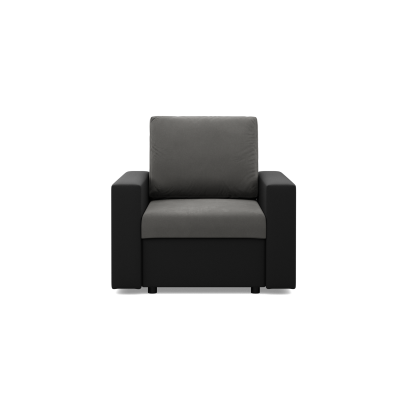 LUNA Armchair, Color - GRAY + BLACK LUNA Armchair, Color - GRAY + BLACK