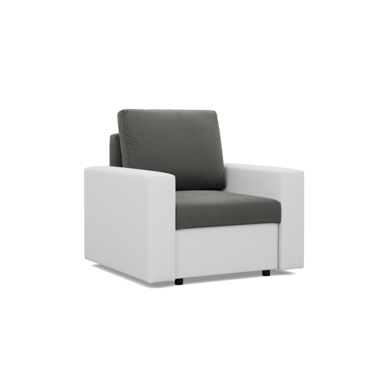 LUNA Armchair, Color - GRAY + WHITE LUNA Armchair, Color - GRAY + WHITE