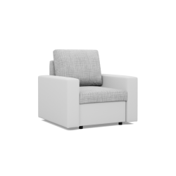 LUNA Armchair, Color - GRAY + WHITE