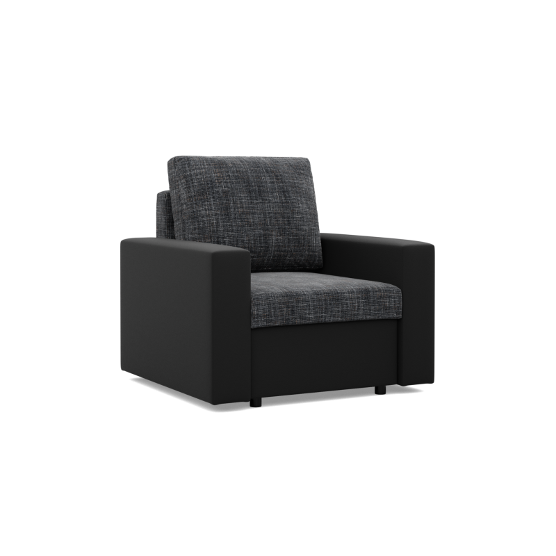 LUNA Armchair, Color - DARK GRAY + BLACK LUNA Armchair, Color - DARK GRAY + BLACK