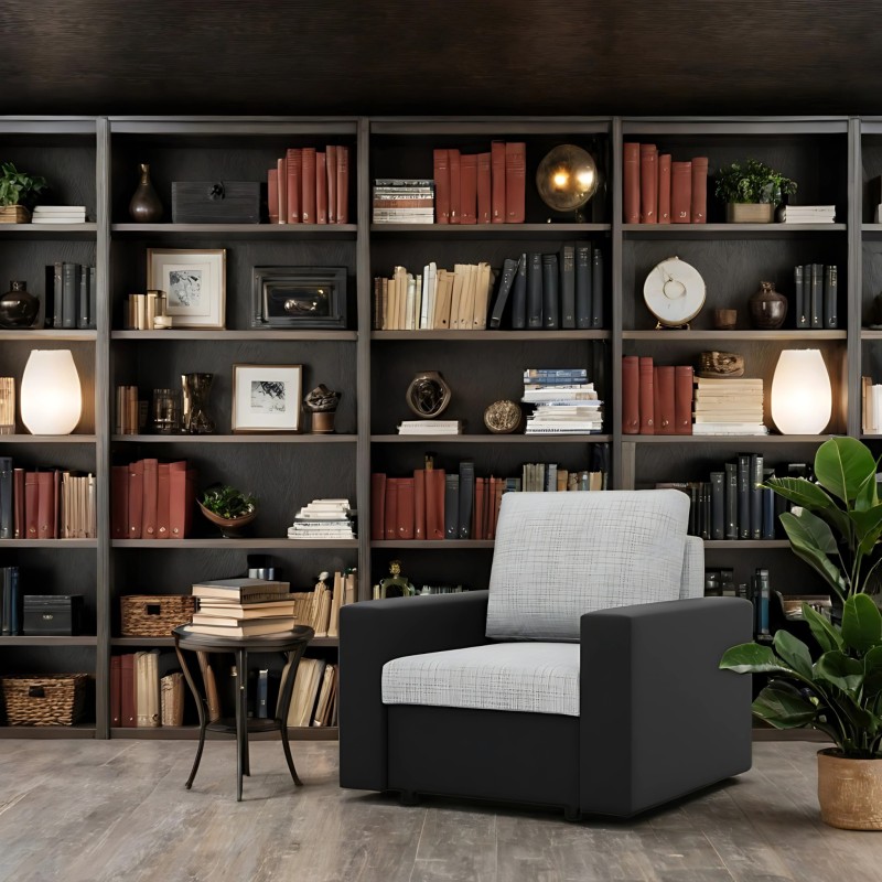 Chair LUNA, Color - GRAY + BLACK Chair LUNA, Color - GRAY + BLACK