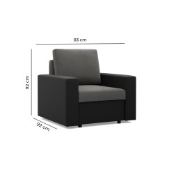 Fotel LUNA , Kolor - BRĄZ + CAPPUCCINO Fotel LUNA , Kolor - BRĄZ + CAPPUCCINO