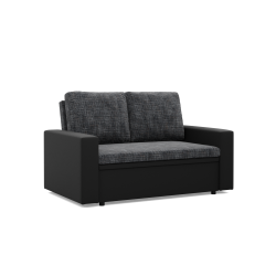 Sofa LUNA , Kolor - CIEMNY SZARY + CZARNY
