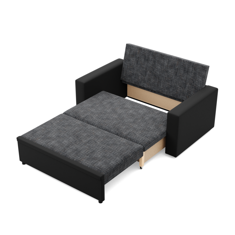 Sofa LUNA , Kolor - CIEMNY SZARY + CZARNY Sofa LUNA , Kolor - CIEMNY SZARY + CZARNY