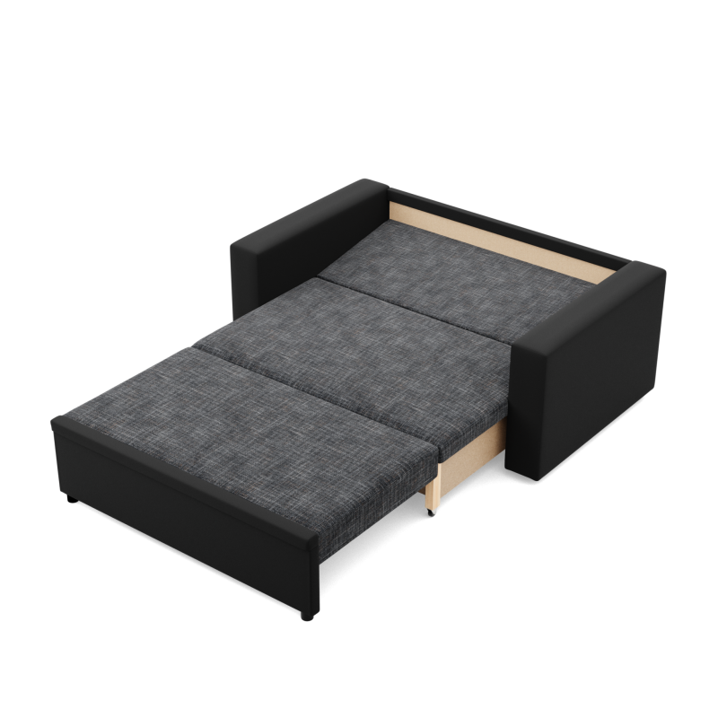 Sofa LUNA , Kolor - CIEMNY SZARY + CZARNY Sofa LUNA , Kolor - CIEMNY SZARY + CZARNY
