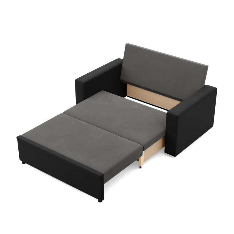 Sofa LUNA , Kolor - POPIEL + CZARNY Sofa LUNA , Kolor - POPIEL + CZARNY