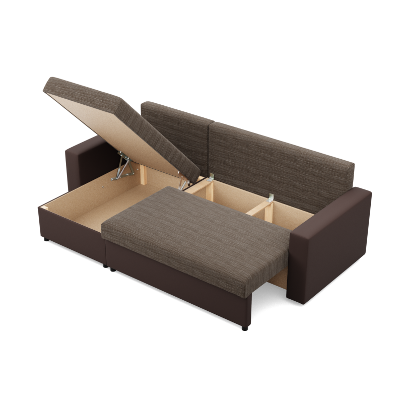 LUNA Corner Sofa, Color - BROWN + CAPPUCCINO LUNA Corner Sofa, Color - BROWN + CAPPUCCINO