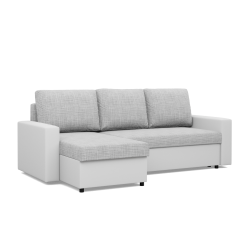 LUNA Corner Sofa, Color - GRAY + WHITE