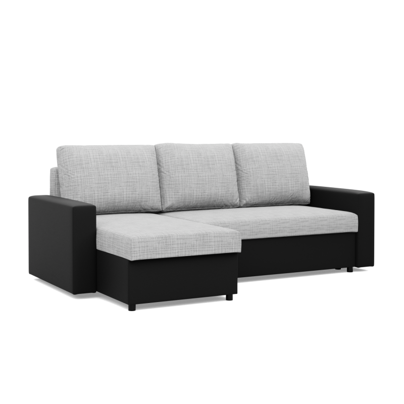 LUNA Corner Sofa, Color - GRAY + BLACK LUNA Corner Sofa, Color - GRAY + BLACK