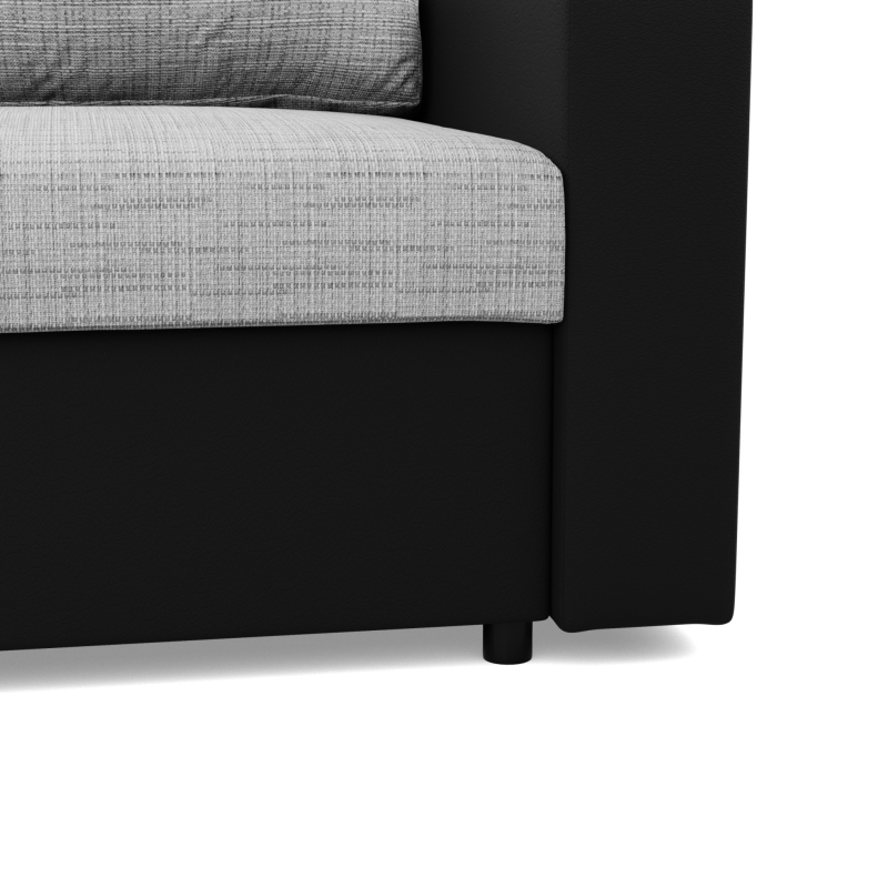 LUNA Corner Sofa, Color - GRAY + BLACK LUNA Corner Sofa, Color - GRAY + BLACK