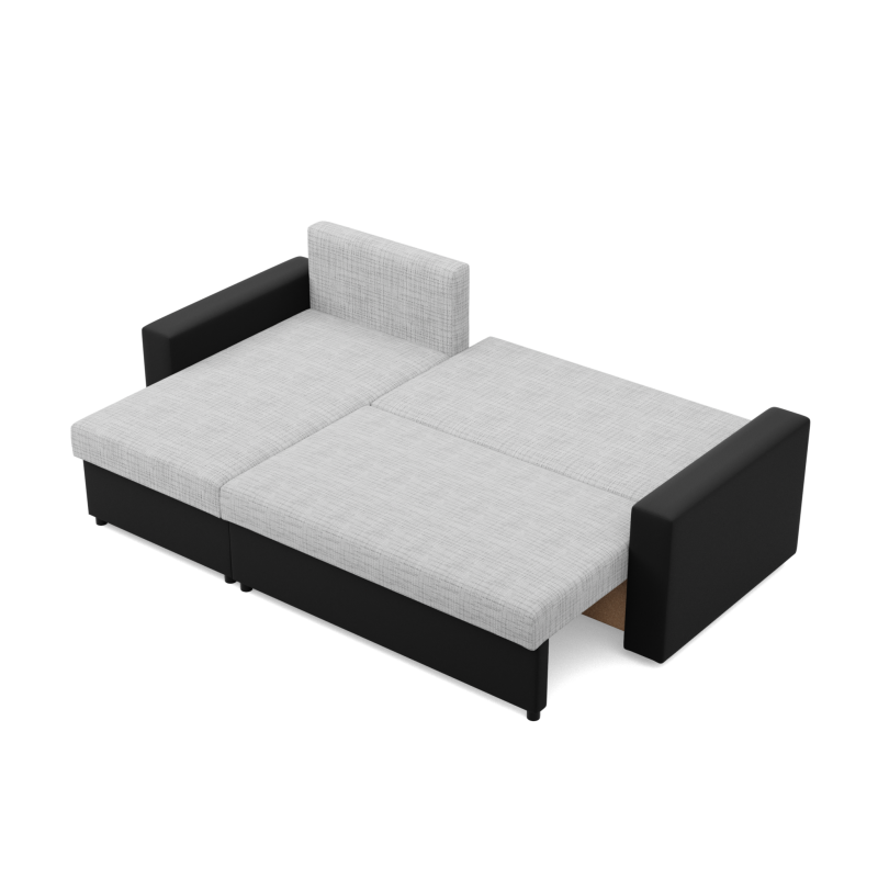 LUNA Corner Sofa, Color - GRAY + BLACK LUNA Corner Sofa, Color - GRAY + BLACK