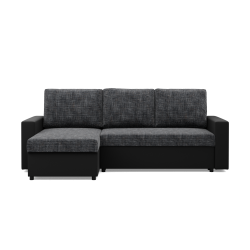 LUNA Corner Sofa, Color - DARK GRAY + BLACK LUNA Corner Sofa, Color - DARK GRAY + BLACK