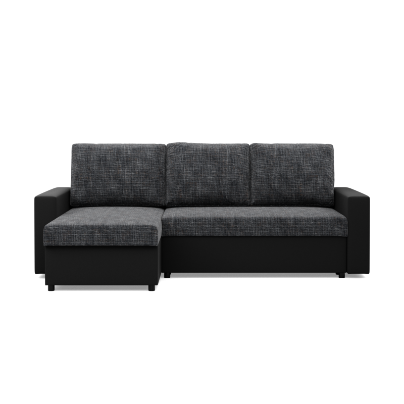 LUNA Corner Sofa, Color - DARK GRAY + BLACK LUNA Corner Sofa, Color - DARK GRAY + BLACK