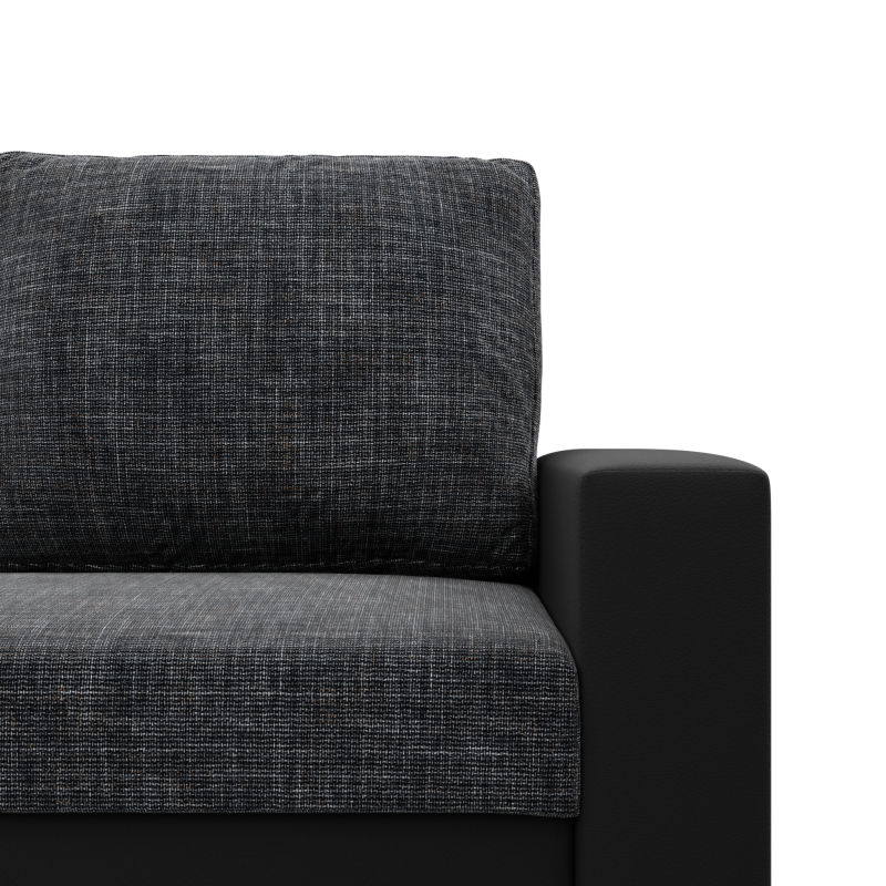 LUNA Corner Sofa, Color - DARK GRAY + BLACK LUNA Corner Sofa, Color - DARK GRAY + BLACK