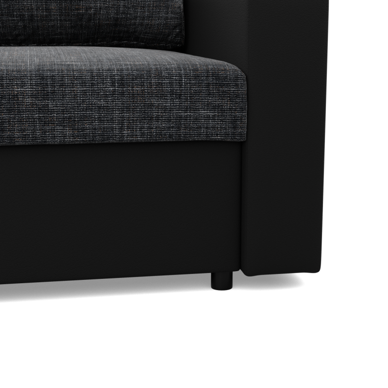 LUNA Corner Sofa, Color - DARK GRAY + BLACK LUNA Corner Sofa, Color - DARK GRAY + BLACK