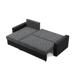 LUNA Corner Sofa, Color - DARK GRAY + BLACK LUNA Corner Sofa, Color - DARK GRAY + BLACK