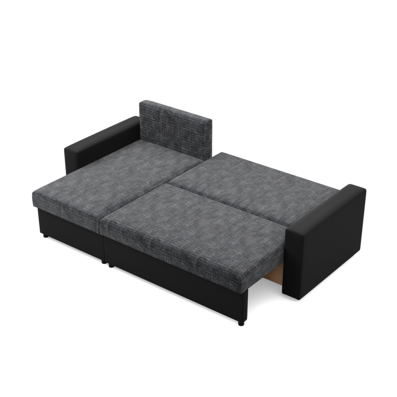 LUNA Corner Sofa, Color - DARK GRAY + BLACK LUNA Corner Sofa, Color - DARK GRAY + BLACK