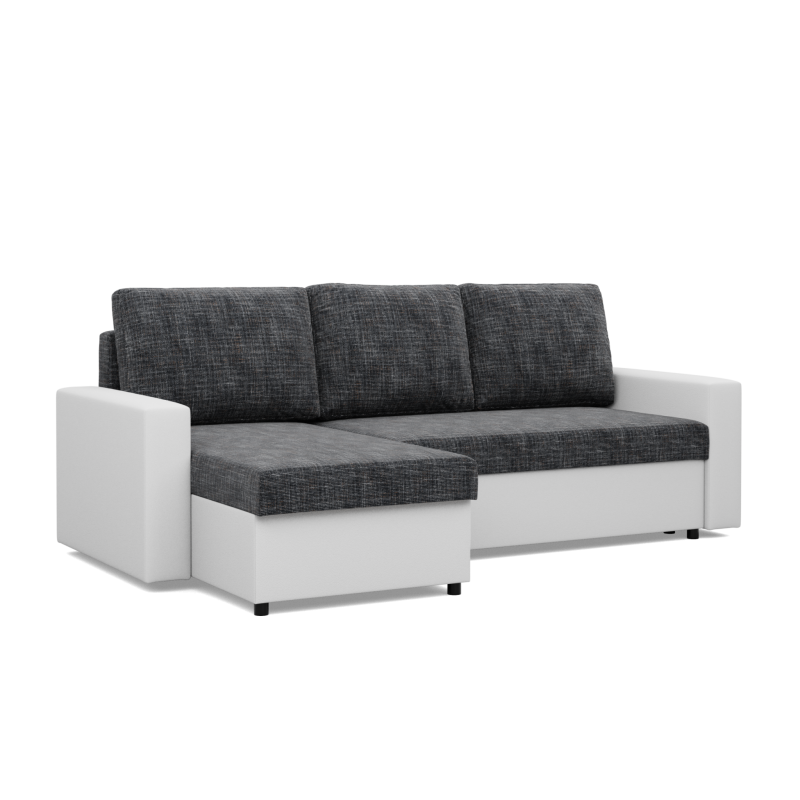 LUNA Corner Sofa, Color - DARK GRAY + WHITE LUNA Corner Sofa, Color - DARK GRAY + WHITE