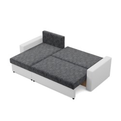 LUNA Corner Sofa, Color - DARK GRAY + WHITE LUNA Corner Sofa, Color - DARK GRAY + WHITE