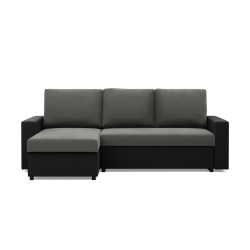 LUNA Corner Sofa, Color - ASH + BLACK LUNA Corner Sofa, Color - ASH + BLACK