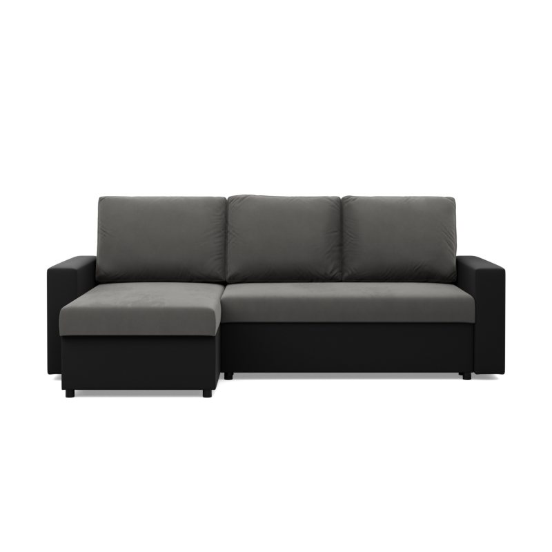 LUNA Corner Sofa, Color - ASH + BLACK LUNA Corner Sofa, Color - ASH + BLACK