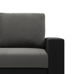 LUNA Corner Sofa, Color - ASH + BLACK LUNA Corner Sofa, Color - ASH + BLACK