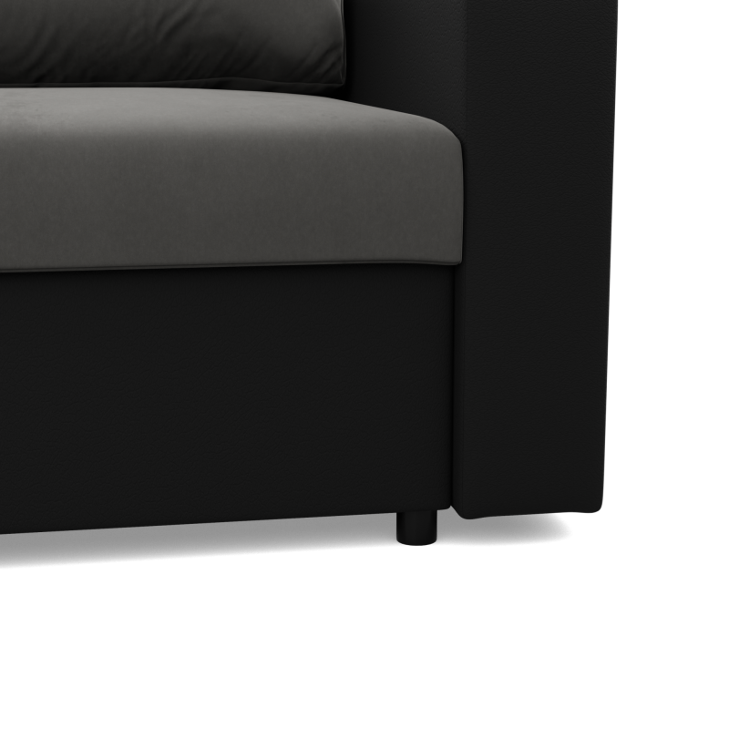 LUNA Corner Sofa, Color - ASH + BLACK LUNA Corner Sofa, Color - ASH + BLACK