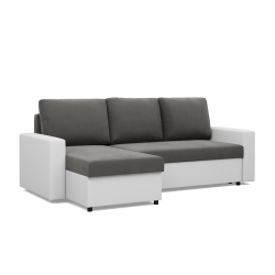 LUNA Corner Sofa, Color - GRAY + WHITE