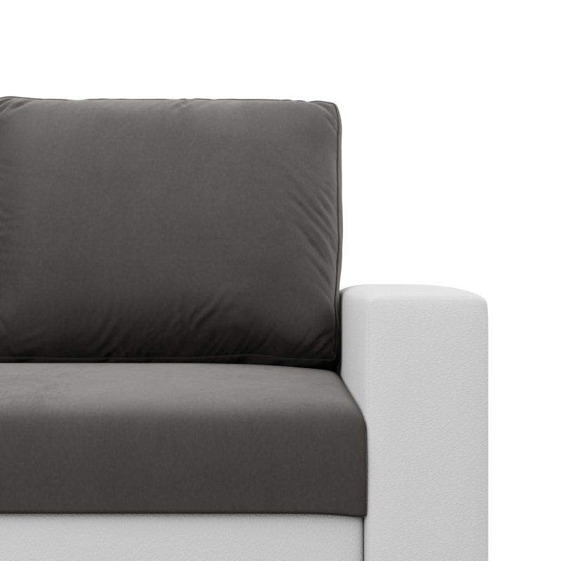 LUNA Corner Sofa, Color - GRAY + WHITE LUNA Corner Sofa, Color - GRAY + WHITE