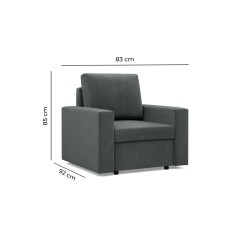 Fotel NEO Mikro , Wypełnienie - Piankowe, Kolor - SZARY, Rodzaj podłokietnika - Skośny Fotel NEO Mikro , Wypełnienie - Piankowe, Kolor - SZARY, Rodzaj podłokietnika - Skośny
