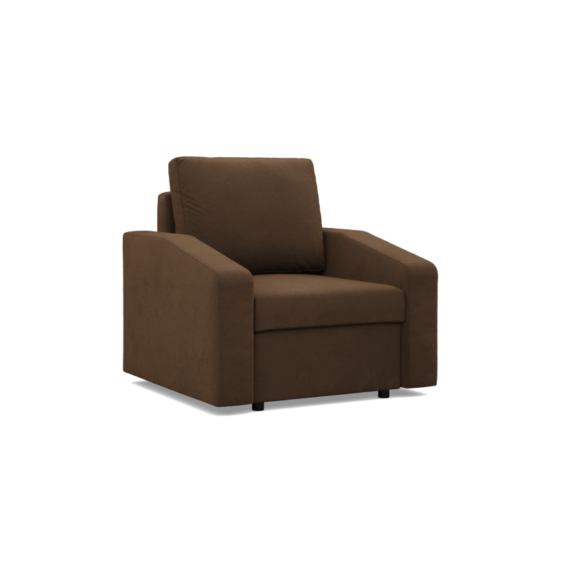 NEO Micro Armchair, Filling - Foam, Color - BROWN, Armrest Type - Slanted NEO Micro Armchair, Filling - Foam, Color - BROWN, Armrest Type - Slanted