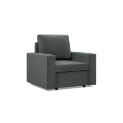 NEO Kronos Armchair, Filling - Spring, Color - DARK GRAY, Armrest Type - Straight