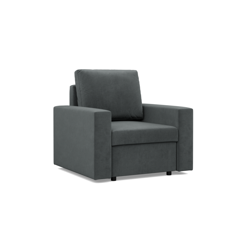 NEO Kronos Armchair, Filling - Spring, Color - DARK GRAY, Armrest Type - Straight NEO Kronos Armchair, Filling - Spring, Color - DARK GRAY, Armrest Type - Straight