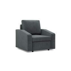 NEO Kronos Armchair, Filling - Spring, Color - DARK GRAY, Armrest Type - Slanted