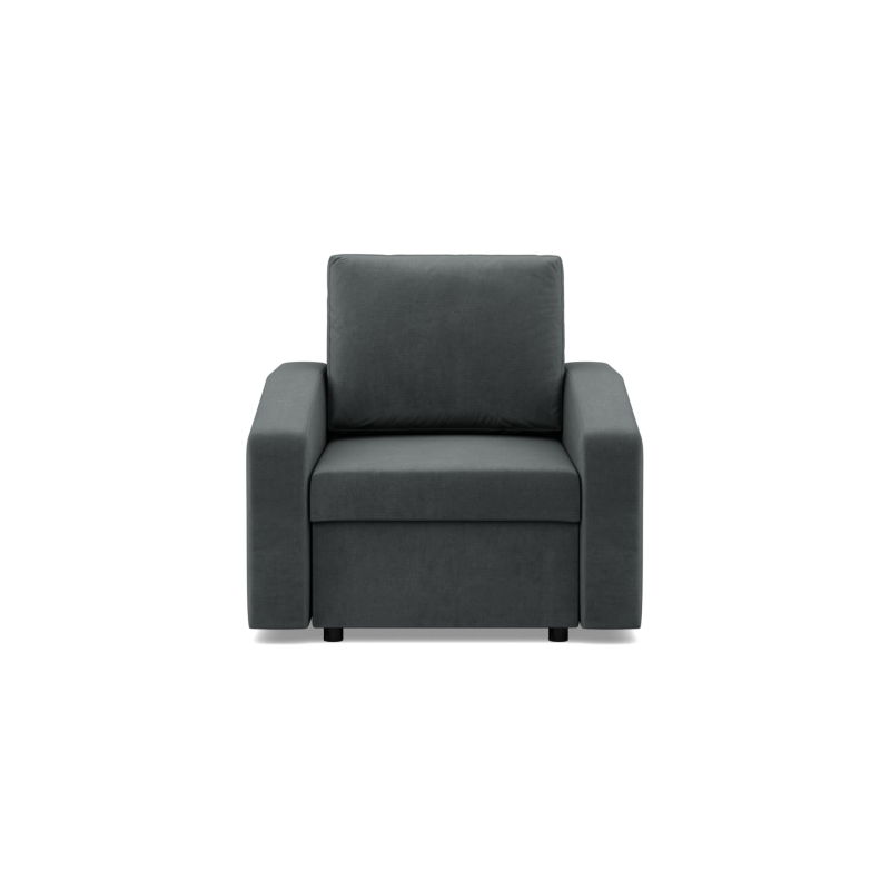 NEO Kronos Armchair, Filling - Spring, Color - DARK GRAY, Armrest Type - Slanted NEO Kronos Armchair, Filling - Spring, Color - DARK GRAY, Armrest Type - Slanted