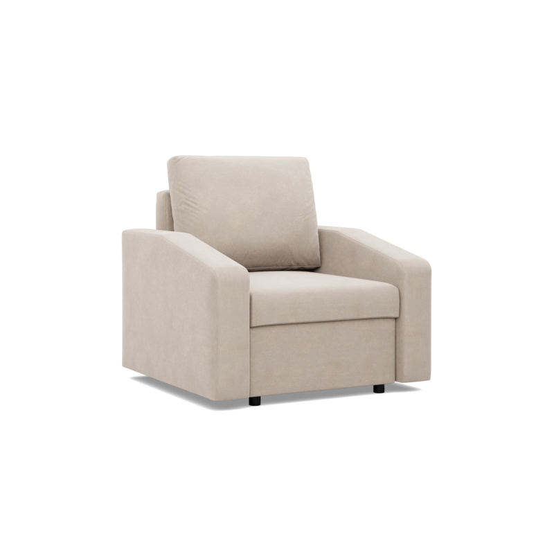NEO Kronos Armchair, Filling - Spring, Color - BEIGE, Armrest Type - Slanted NEO Kronos Armchair, Filling - Spring, Color - BEIGE, Armrest Type - Slanted