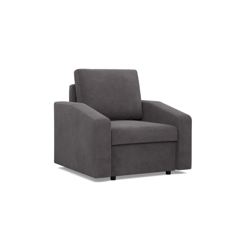 NEO Poso Armchair, Filling - Spring, Color - DARK GRAY, Type of armrest - Slanted NEO Poso Armchair, Filling - Spring, Color - DARK GRAY, Type of armrest - Slanted